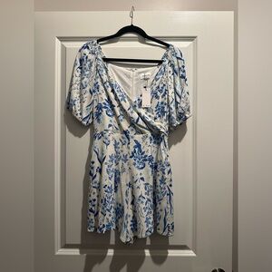 Sugar lips blue and white dress